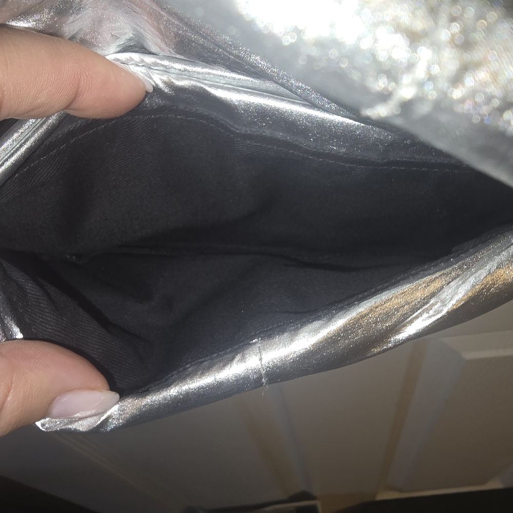 All Saints Silver Puffer Crossbody Bag - Picture 10 of 15